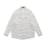 休閑情侶長袖襯衫