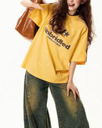 Retro contrast short sleeves