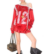 復古寬鬆蕾絲邊長袖(女款)