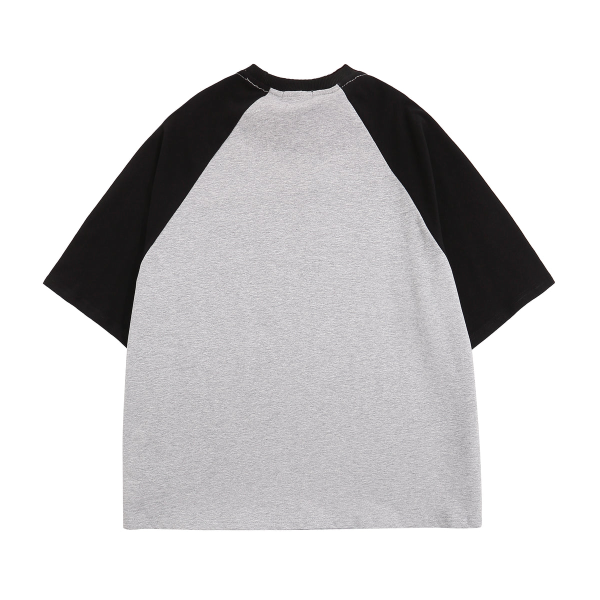 아메리칸 레트로 컬러 블록 래글런 반팔