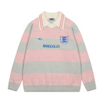 retro striped polo sweater