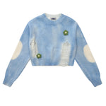 休閑刺綉水洗短款毛衣(女款)