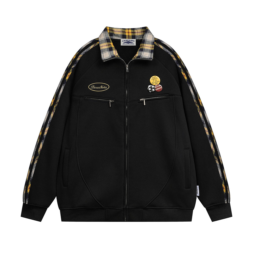 Retro letter embroidered jacket