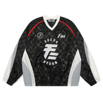 復古拼接寬鬆長袖