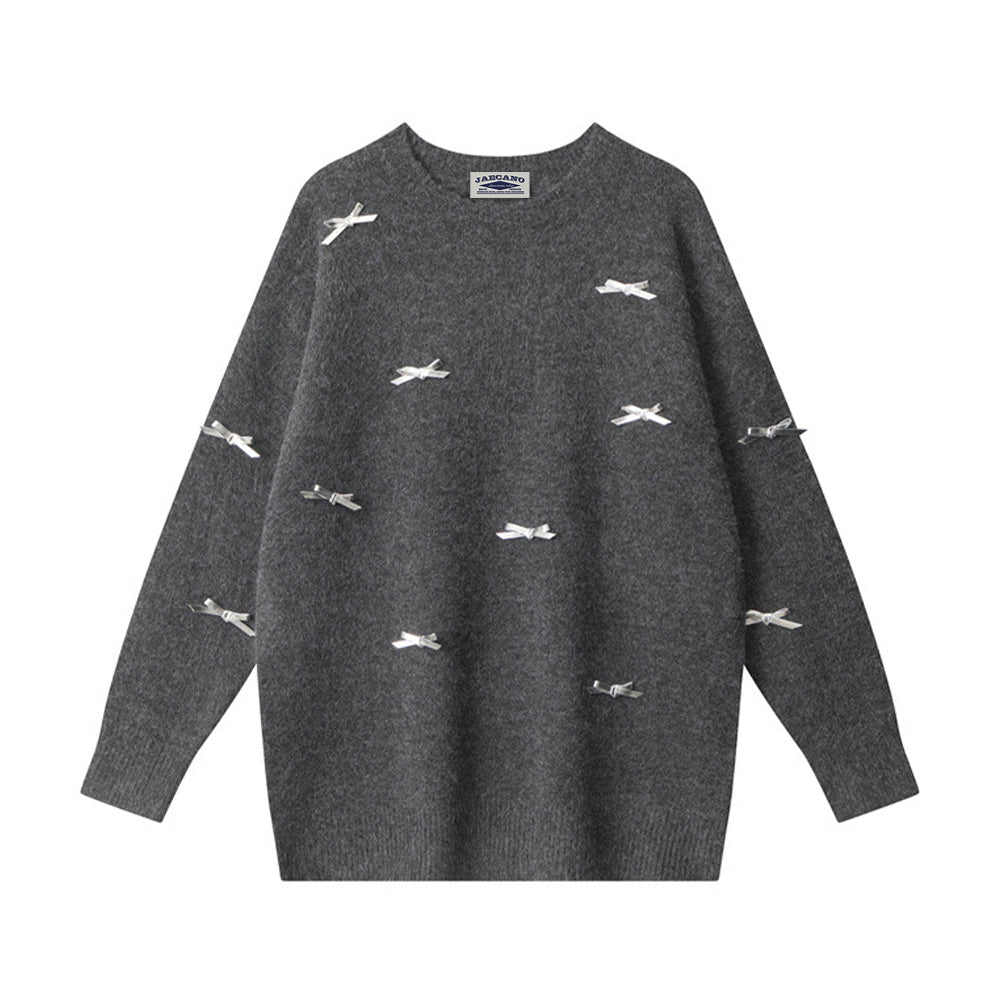 復古圓領套頭針織衫