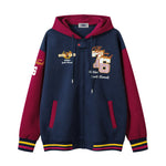 Retro hooded baseball uniform