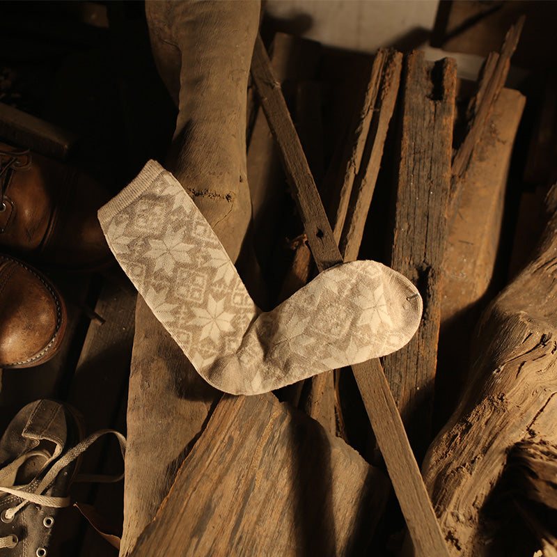 레트로 자카드 양말