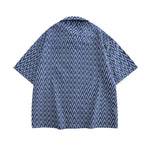 American retro strappy cartoon embroidered shirt