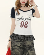 Simple design short sleeves