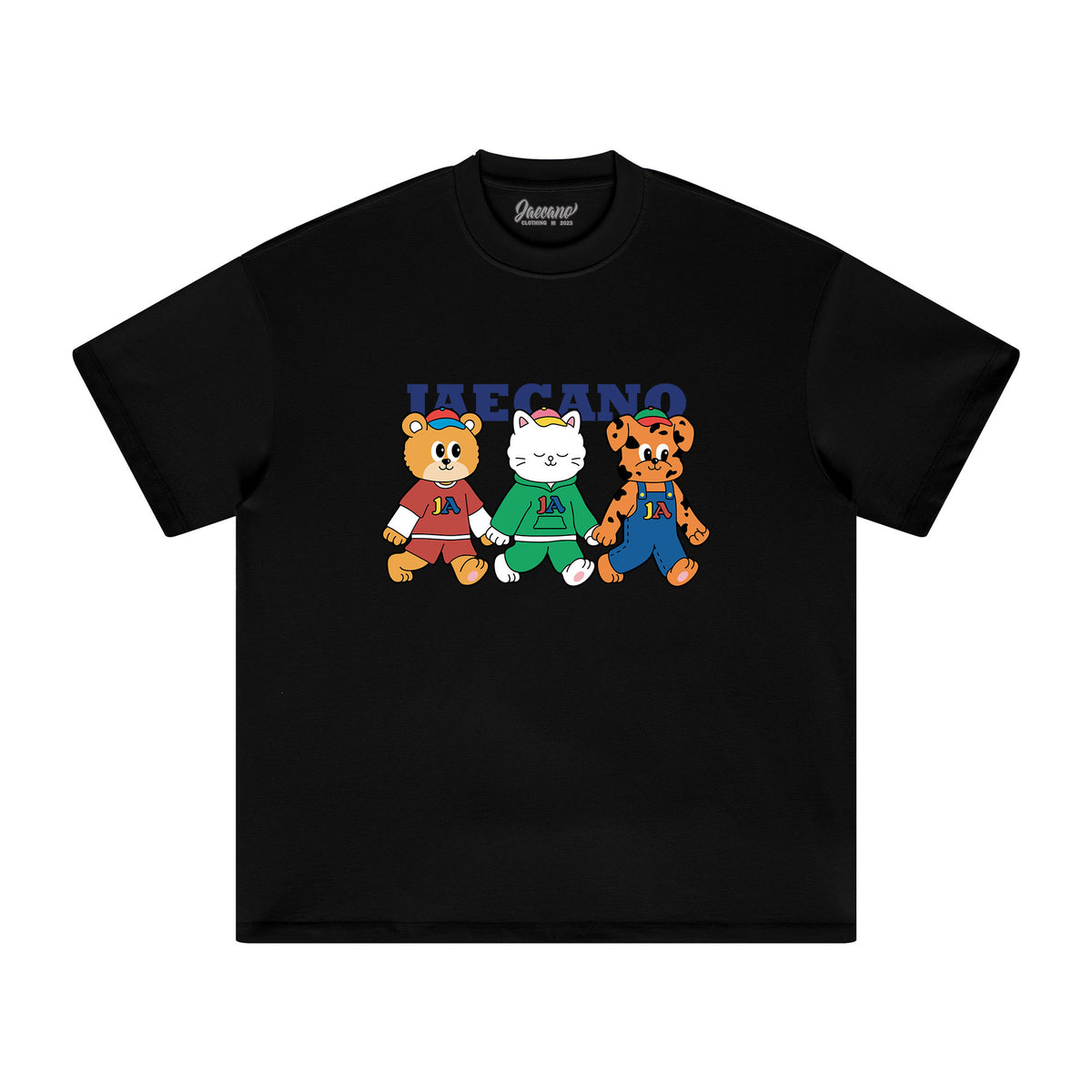 Retro bear casual short sleeves