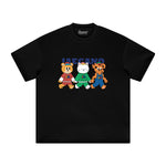Retro bear casual short sleeves