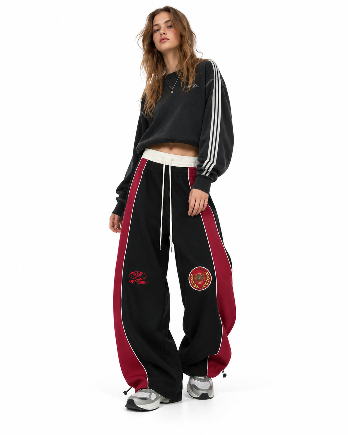 color block track pants