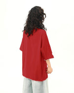 사과 자수 반팔