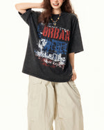 레트로 프린트 반소매