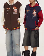 Retro hooded baseball uniform