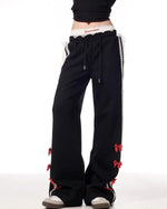 Cute embroidered casual trousers