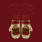 聖誕節可愛保暖毛綫帽圍巾手套