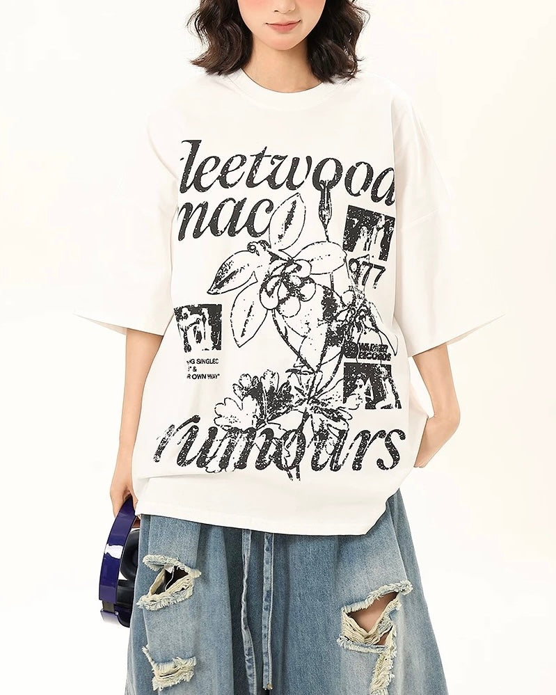 레트로 레터 반팔