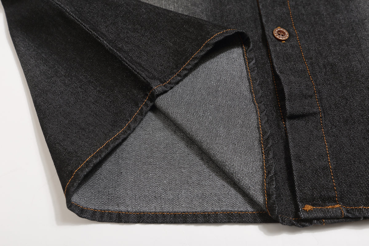 Vintage leopard print patchwork shirt