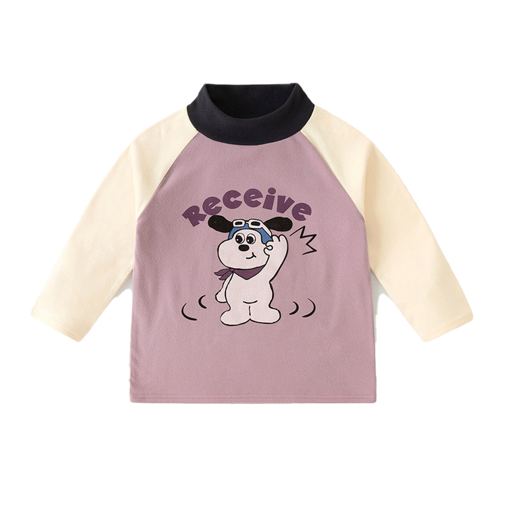 復古撞色打底衫