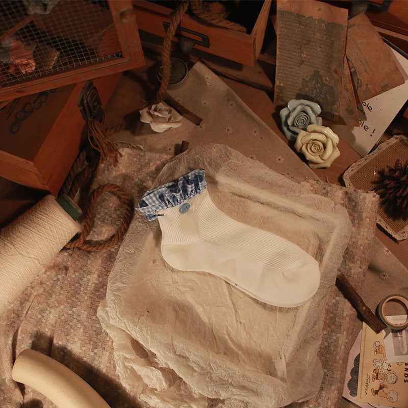 귀여운 플레드 양말