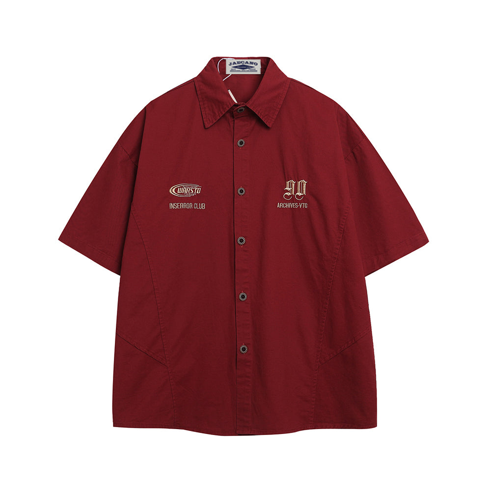 Vintage Embroidered Short Sleeve Shirt