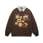 假兩件翻領衛衣