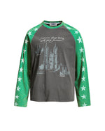 Color-blocked casual versatile long-sleeved shirt
