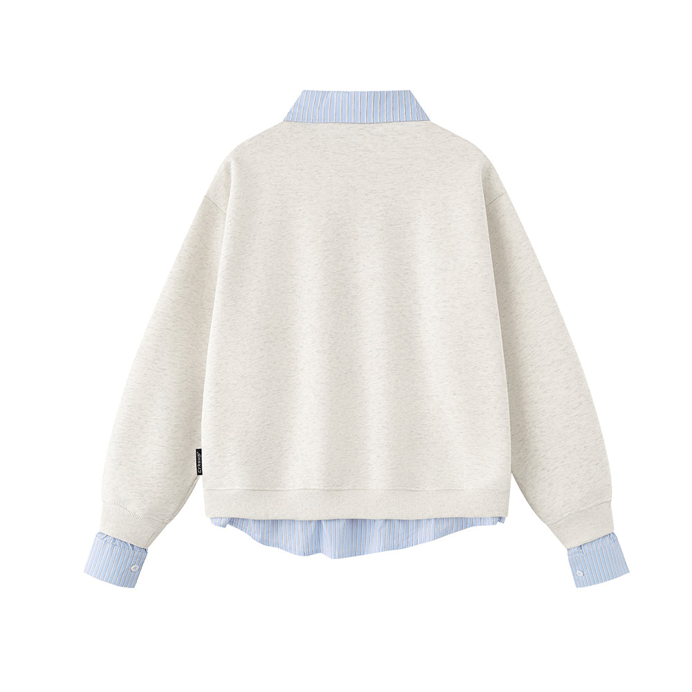 Bear embroidered two-piece sweatshirt