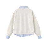 Bear embroidered two-piece sweatshirt