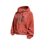 Retro leopard print hooded jacket