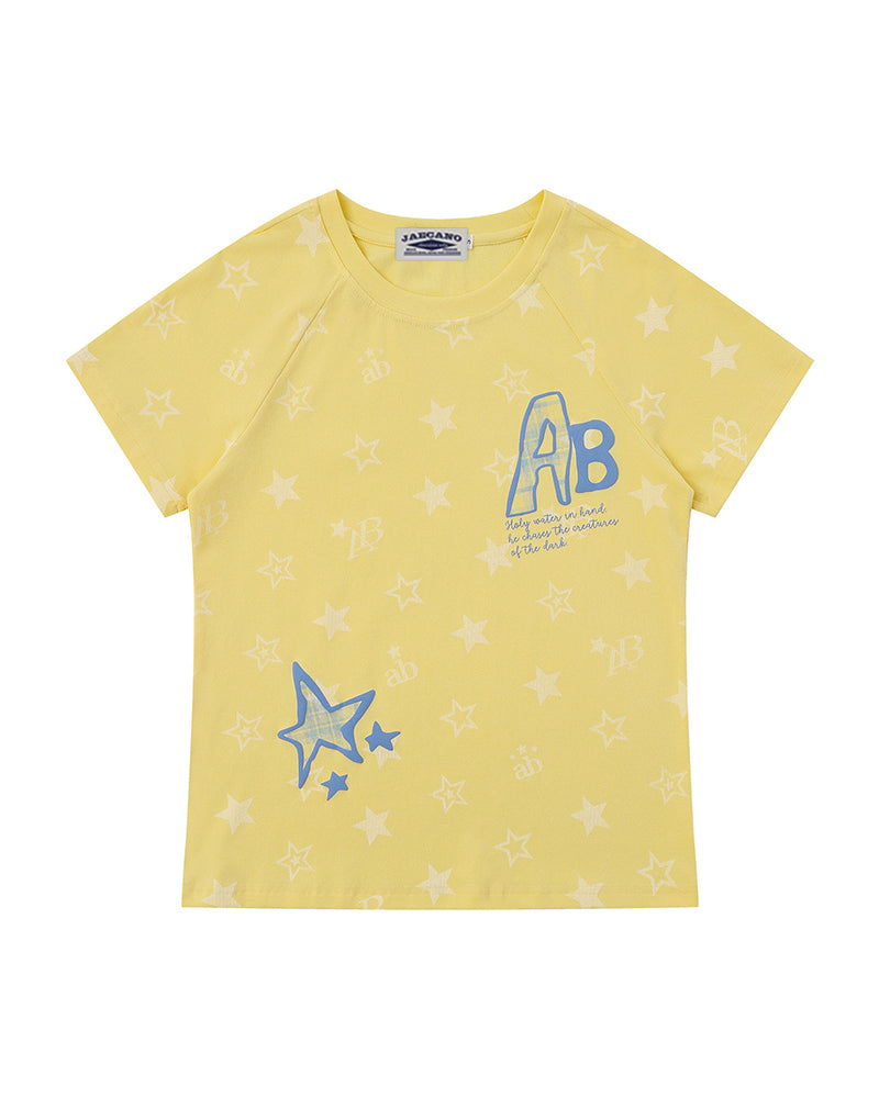 Star print short sleeve