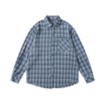 Plaid casual long-sleeved shirt