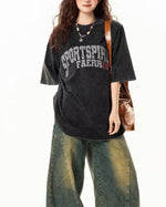 빈티지 워싱 반소매