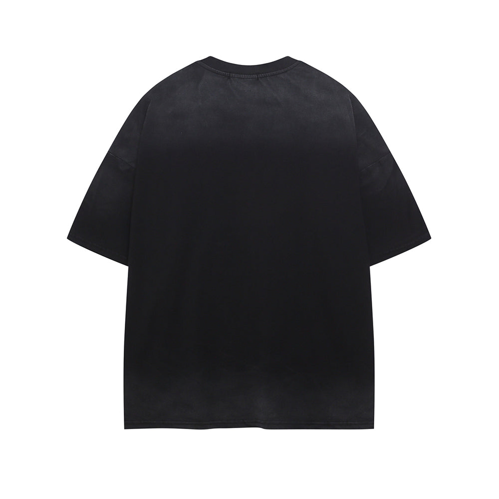 Printed letter short sleeves