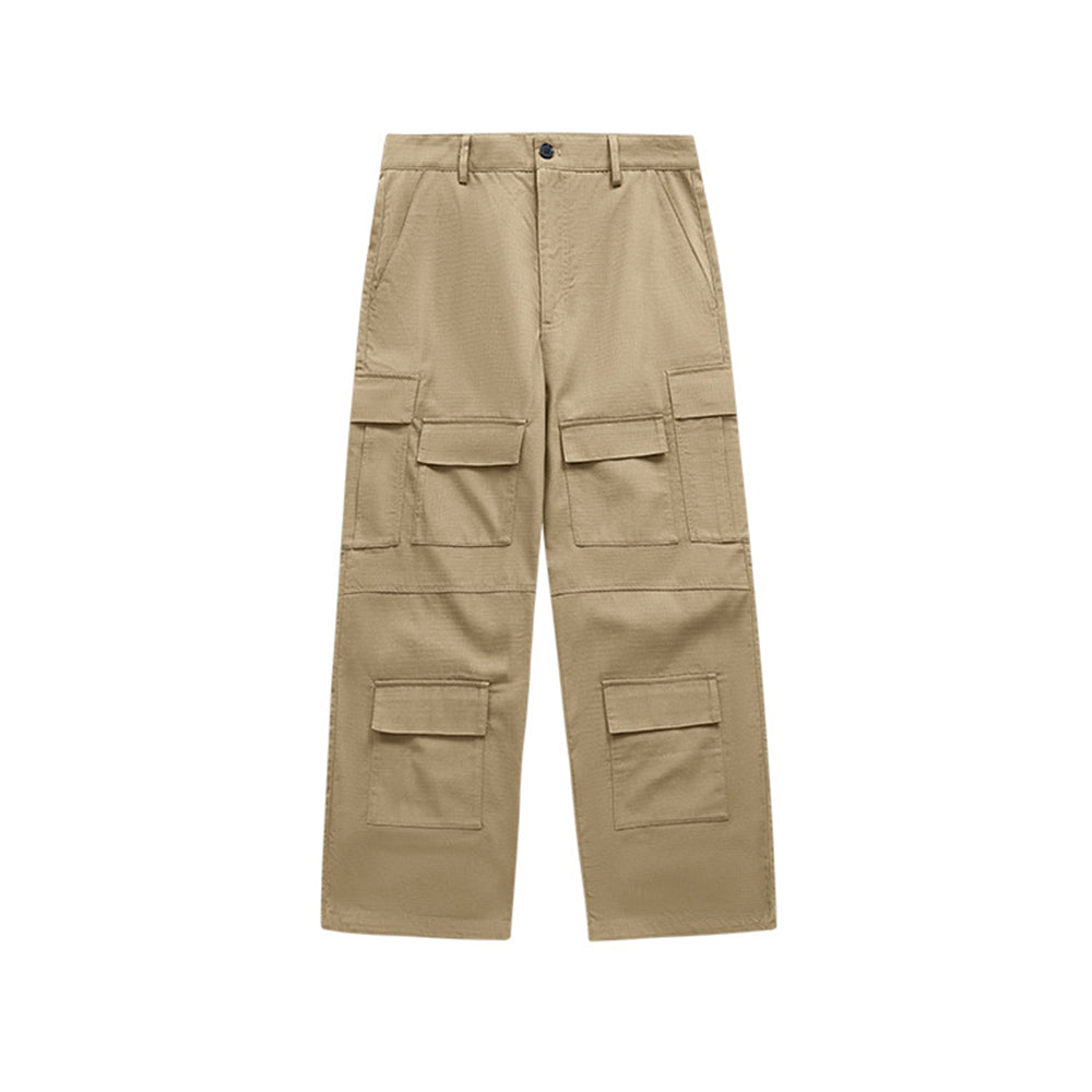 休閑口袋工裝褲