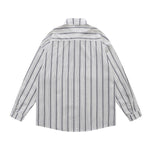Striped letter long-sleeved shirt