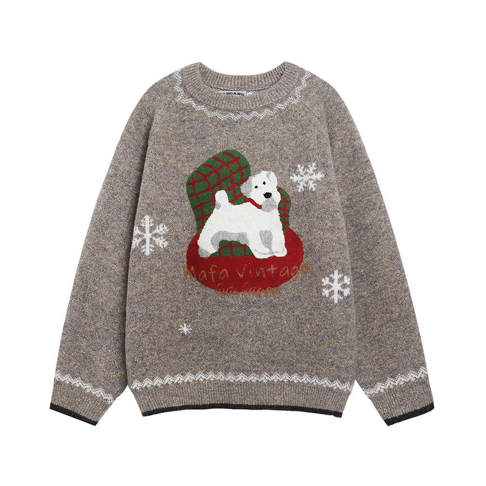 趣味小狗針織衫