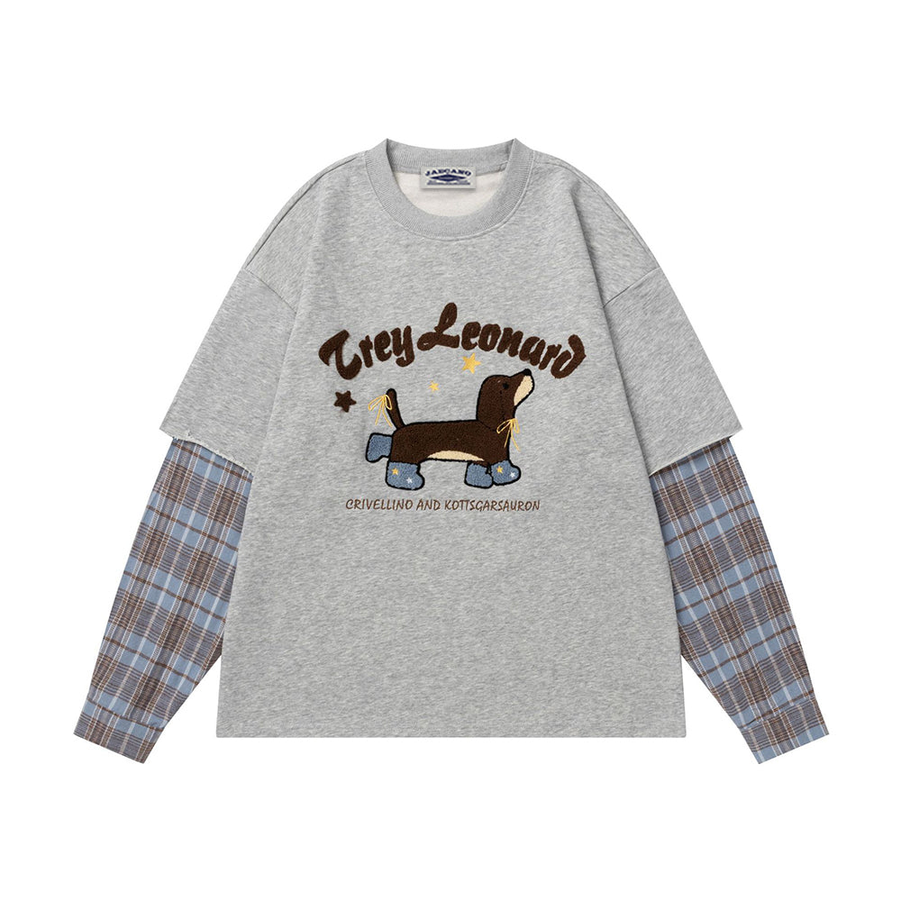 臘腸小狗假兩件長袖