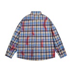 復古格子長袖襯衫