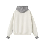 Spliced fake two-piece casual sweatshirt jacket