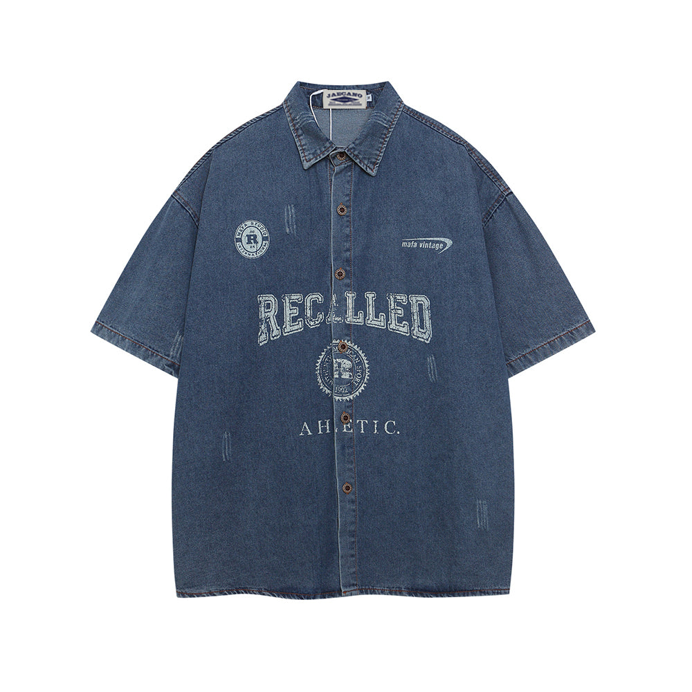 Vintage washed short sleeve shirt