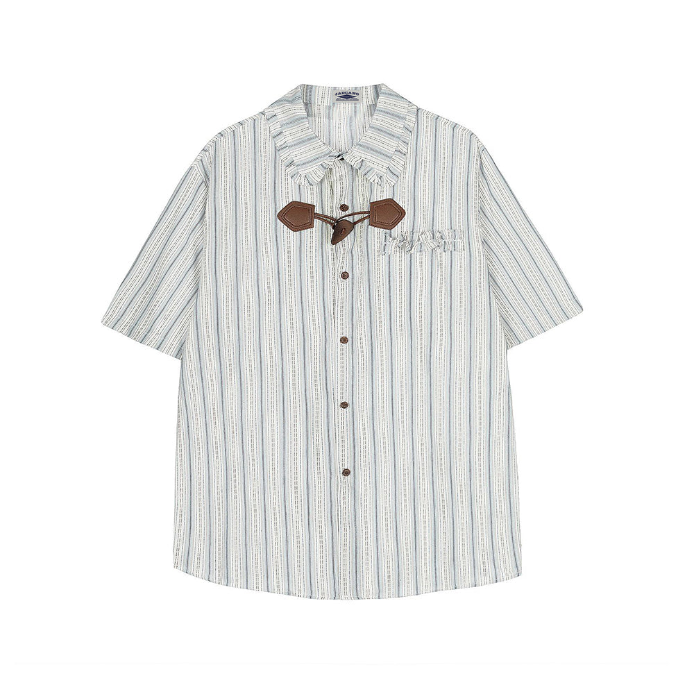 vintage striped short sleeve shirt