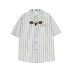 vintage striped short sleeve shirt