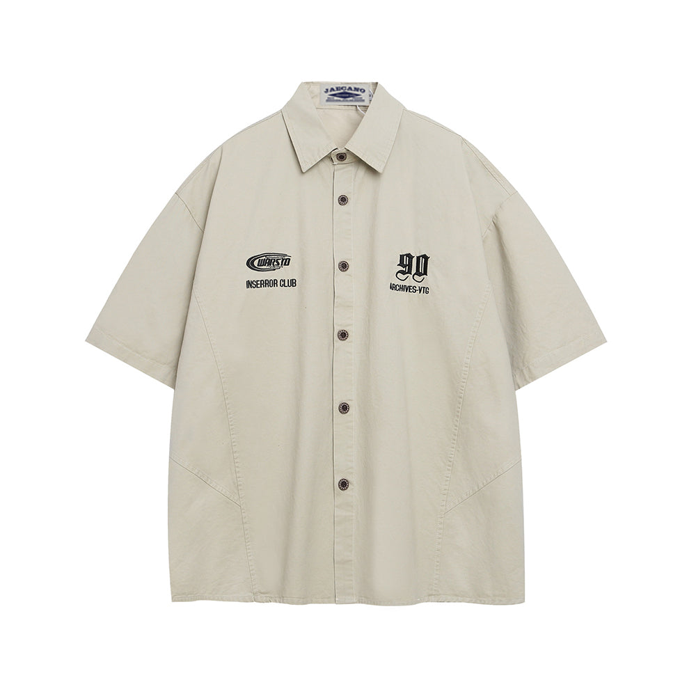 Vintage Embroidered Short Sleeve Shirt