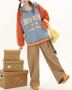 Contrast color lettering versatile jacket