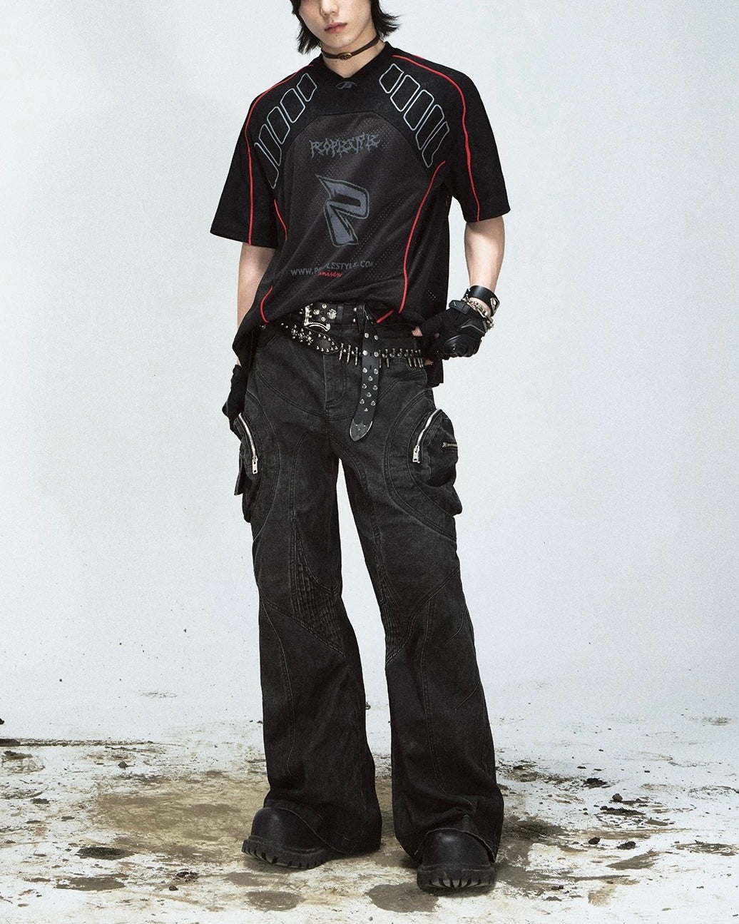 Retro sports loose jersey