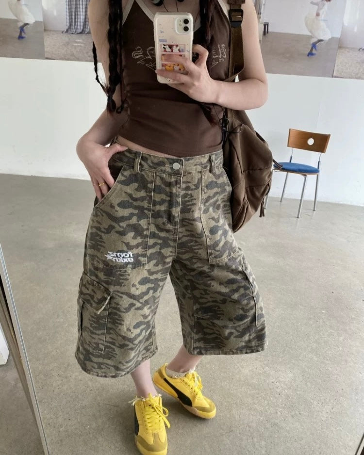 Retro simple casual shorts