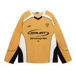 Contrast color stitching long sleeves