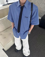 vintage plaid short sleeve shirt